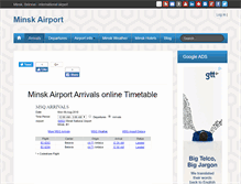 Tablet Screenshot of minskairport.com